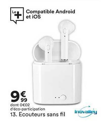 écouteurs sans fil inovalley