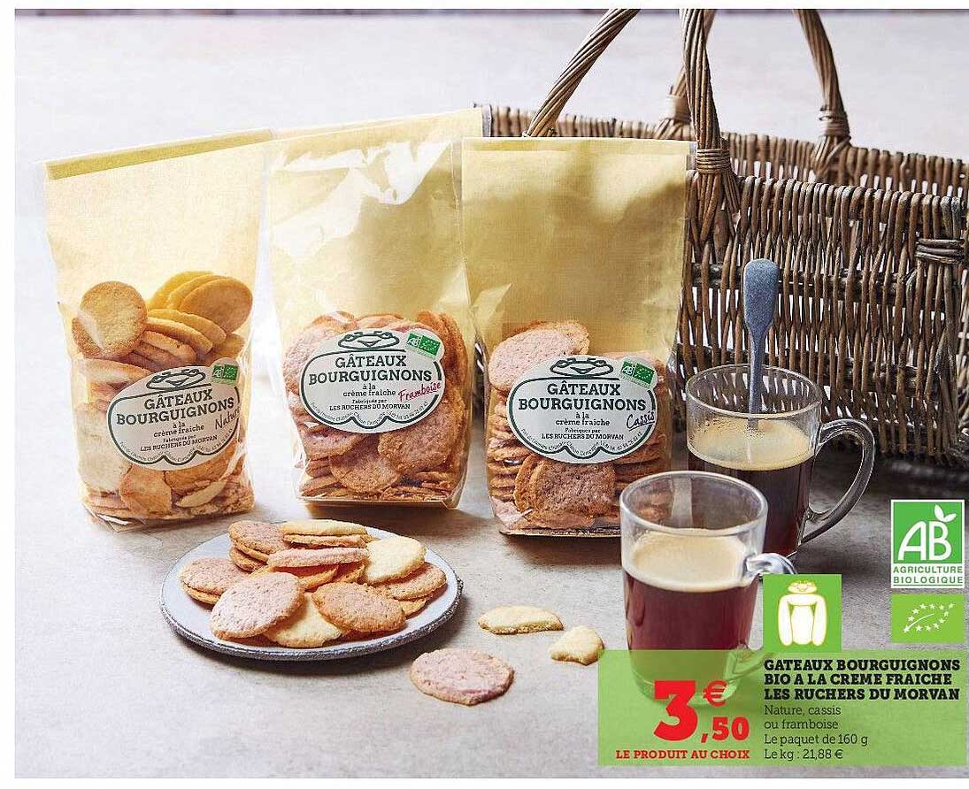 gâteaux bourguignons bio à la crème fraîche les ruchers du morvan