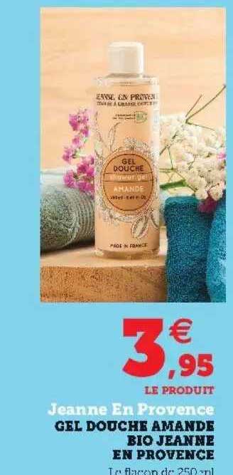 gel douche amande bio jeanne en provence