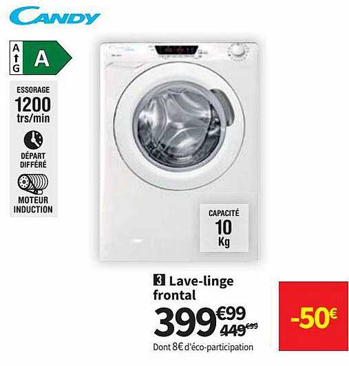 lave-linge frontal candy
