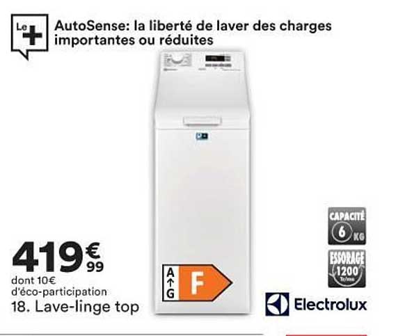 lave-linge top electrolux