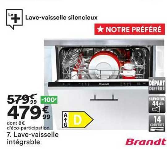 lave-vaisselle intégrable brandt