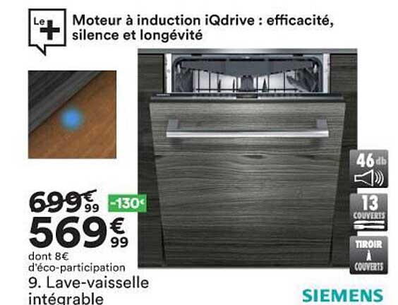 lave-vaisselle intégrable siemens