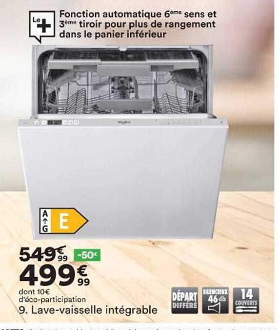 lave-vaisselle intégrable