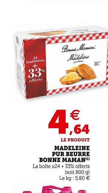 madeleine pur beurre bonne maman