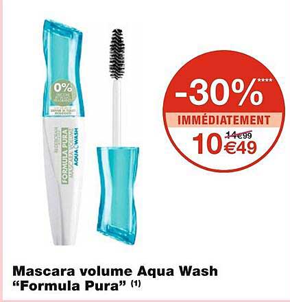 mascara volume aqua wash "formula pura"
