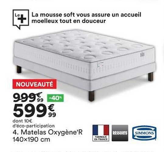 Matelas Oxygène'r Simmons