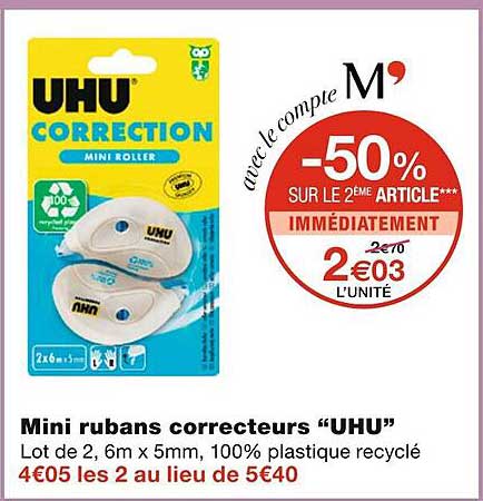 Mini Rubans Correcteurs "uhu"
