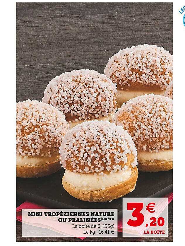 mini tropéziennes nature ou pralinées
