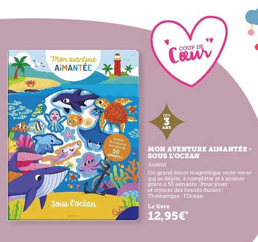 mon aventure aimantée - sous l'océan - auzou
