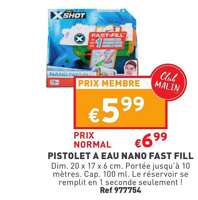 pistolet à eau nano fast fill