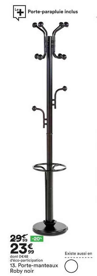 porte-manteaux roby noir
