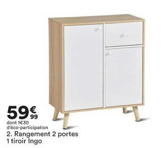 rangement 2 portes, 1 tiroir ingo