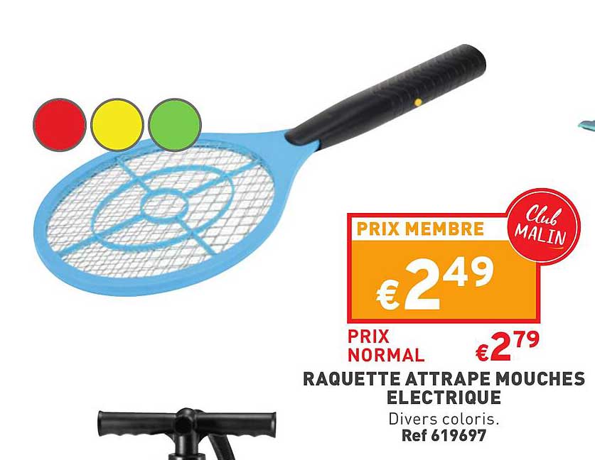 raquette attrape mouches électrique