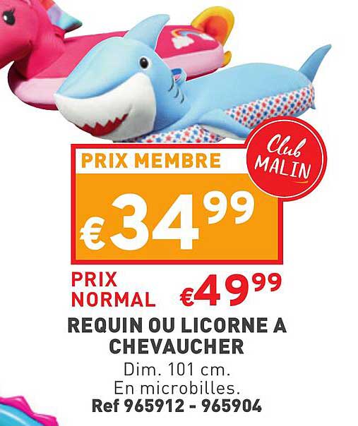 requin ou licorne à chevaucher
