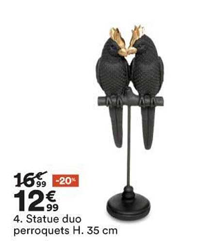 statue duo perroquets