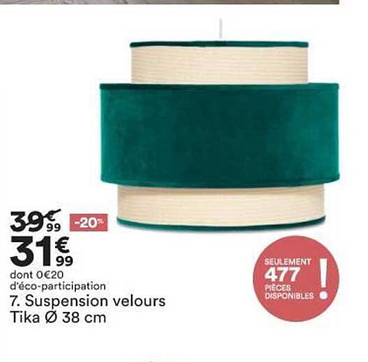 suspension velours tika