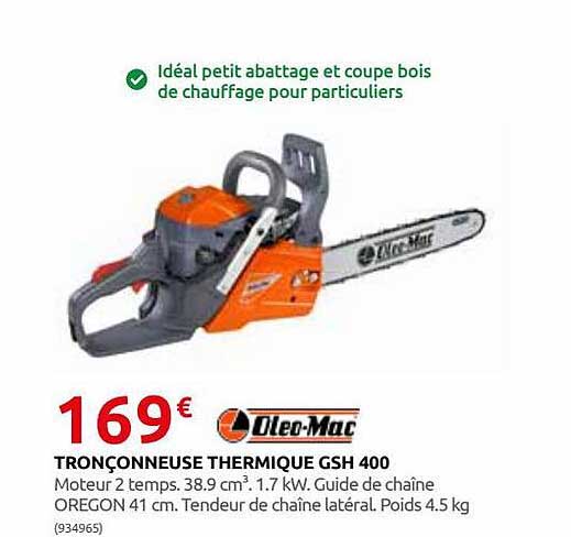 Tronçonneuse Thermique Gsh 400 Oleo-mac