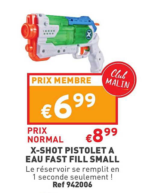 x-shot pistolet à eau fast fill small
