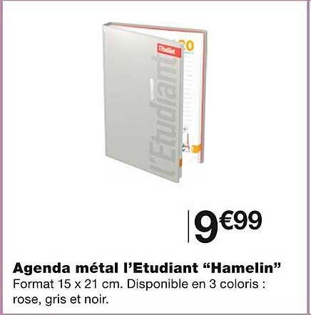agenda métal l'étudiant "hamelin"