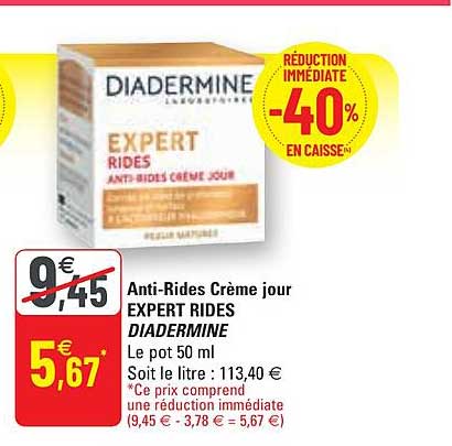anti-rides crème jour expert rides diadermine