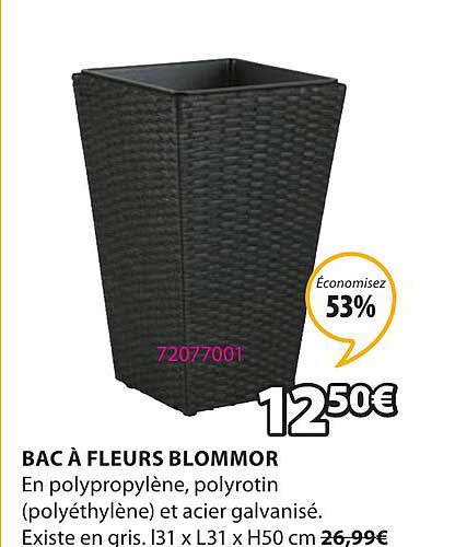 bac à fleurs blommor