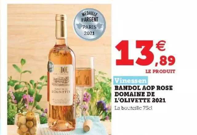 bandol aop rosé domaine de l'olivette 2021 vinessen