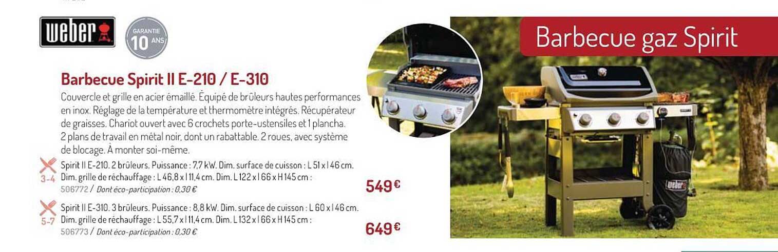 barbecue spirit II e-210 - e-310 weber