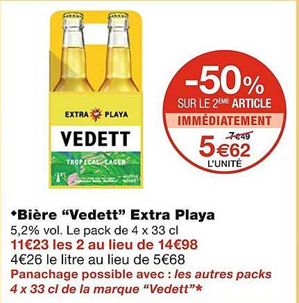 bière "vedett" extra playa