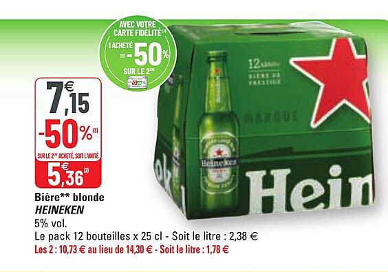 Bière Blonde Heineken