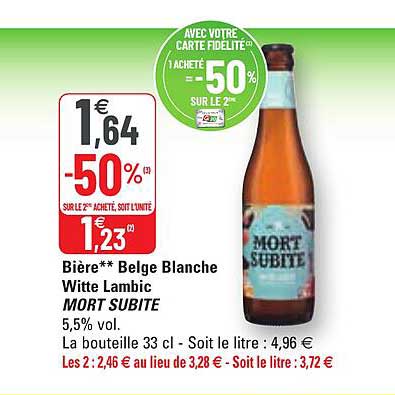 bière gelge blanche witte lambic mort subite