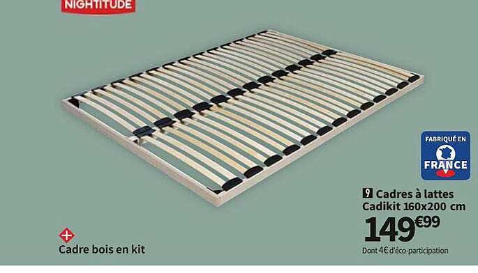 Cadres à Lattes Cadikit 160 X 200 Cm Nightitude