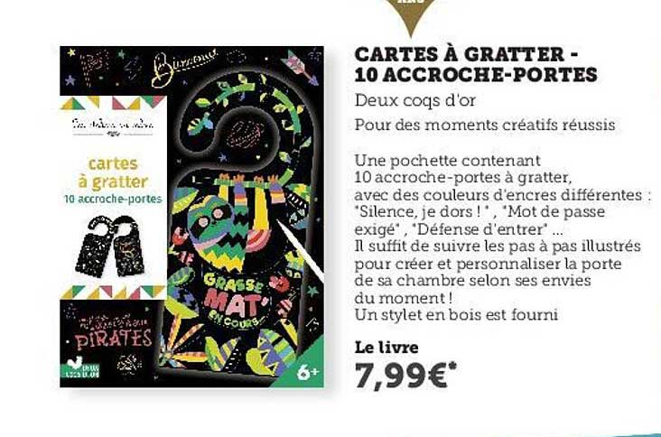 cartes à gratter - 10 accroche-portes