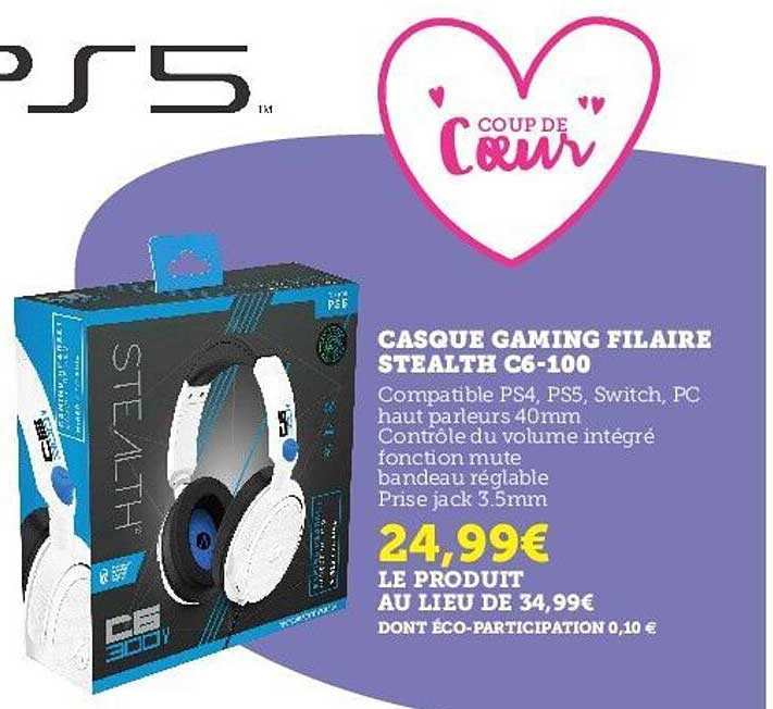 casque gaming filaire stealth c6-100