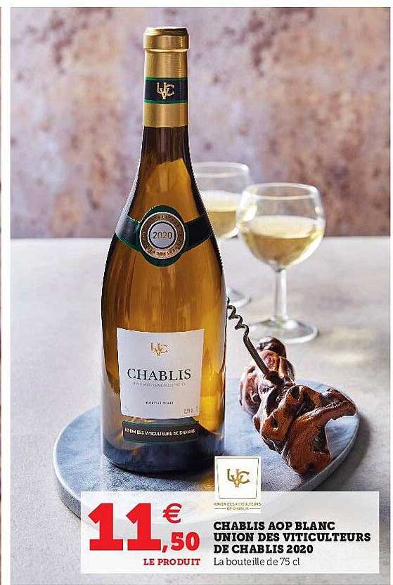 chablis aop blanc union des viticulteurs de chablis 2020