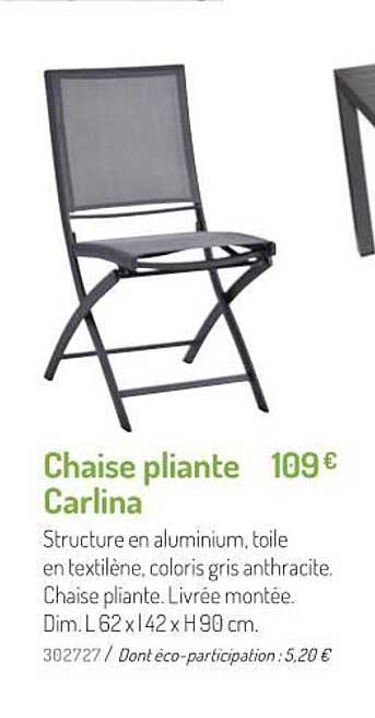 chaise pliante carlina