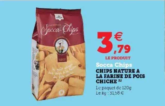 chips nature à la farine de pois chiche socca chips
