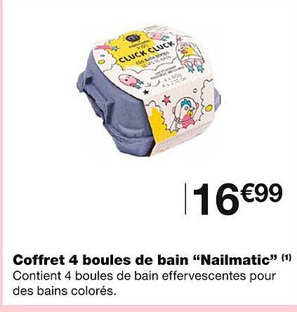 Coffret 4 Boules De Bain "nailmatic"