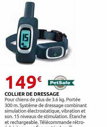 collier de dressage petsafe
