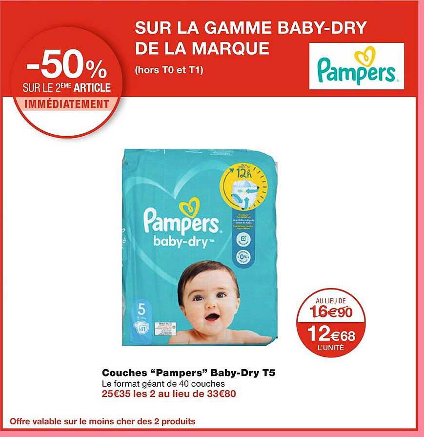 couches "pampers" baby-dry t5