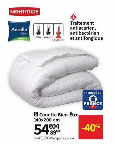 Couette Bien-être 140 X 200 Cm Nightitude