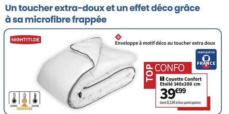 Couette Confort étoilé 140 X 200 Cm Nightitude