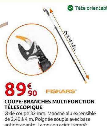 coupe-branches multifonction télescopique fiskars