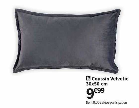 coussin velvetic 30 x 50 cm