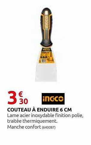 couteau à enduire 6 cm inc-co
