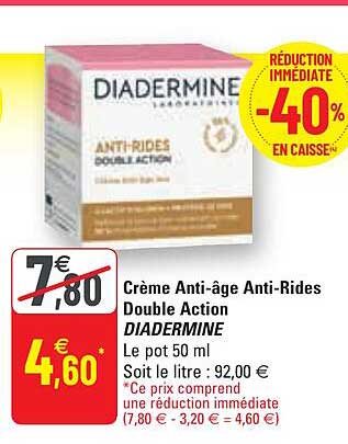 crème anti-âge anti-rides double action diadermine