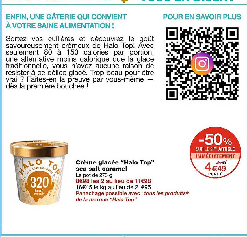 crème glacée "halo top" sea salt caramel