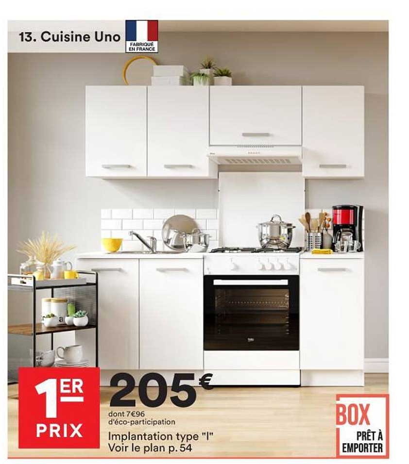 cuisine uno : implantation type "l"