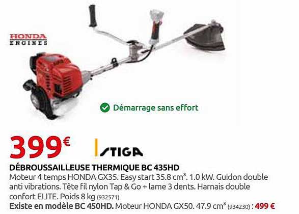 Débroussailleuse Thermique Bc 435hd Tiga