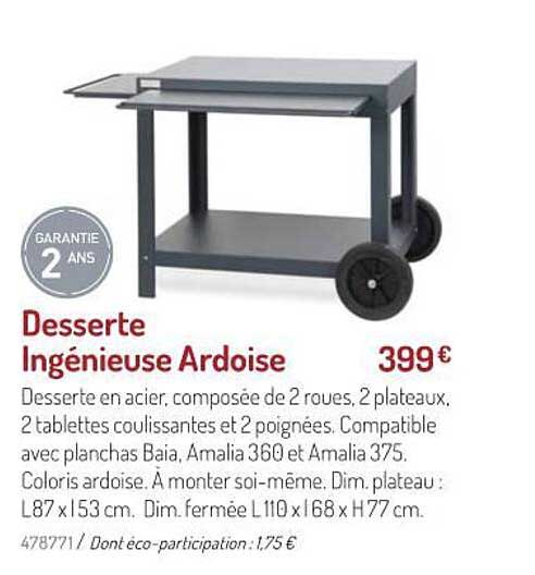 desserte ingénieuse ardoise